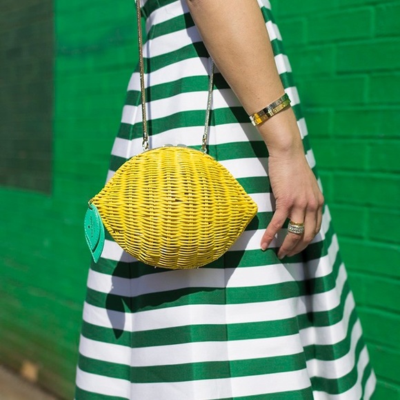 kate spade Handbags - Kate Spade Lemon Wicker Straw Crossbody